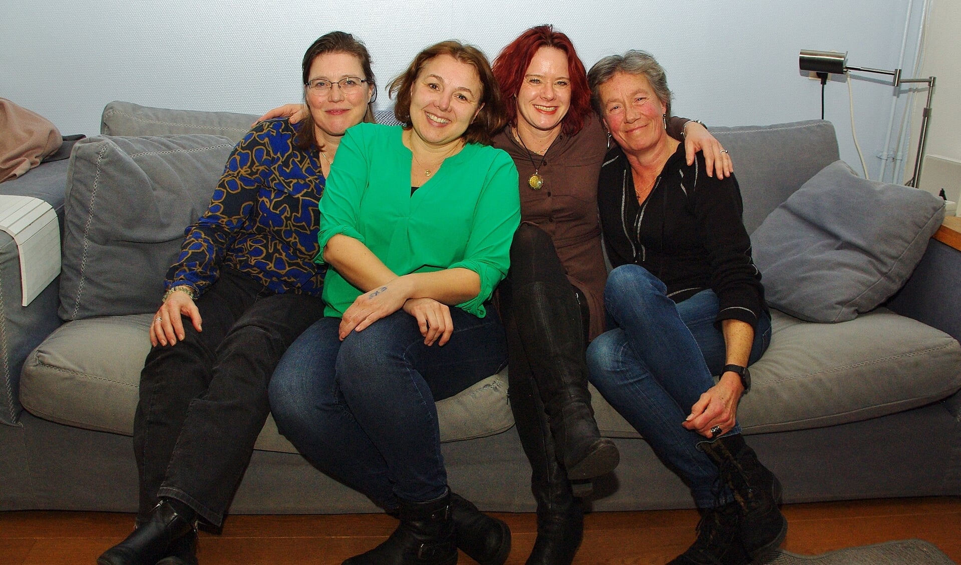 Het nieuwe bestuur van de Oegstgeester Volkstuinvereniging Nicole Zwart, Nathalie Warmenhoven, Ivonne Janka en Mathilde van der Burg.