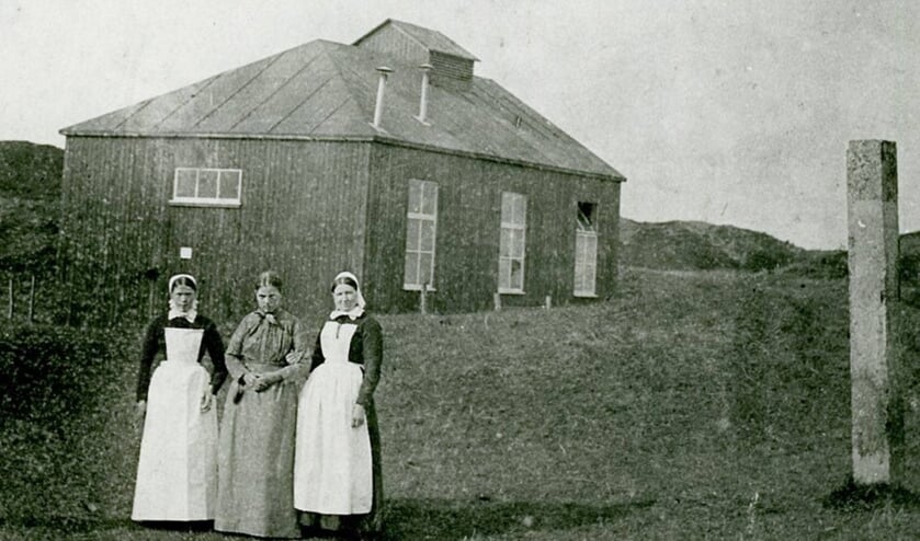 Ziekenbarak tyfus bij tol Zeeweg, gebouwd 1892 afgebroken 1925. | Foto Katwijks Museum