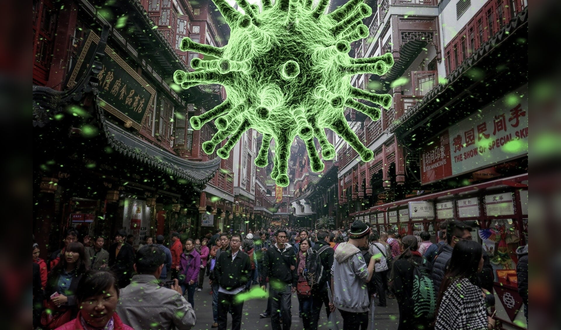 Het coronavirus brak uit op een markt in de Chinese stad Wuhan en is nu inmiddels al in vele landen actief.