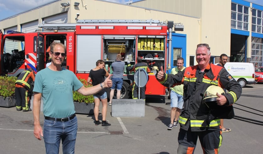 Burgemeester Arie van Erk (l) en Arie Brandsma. | Foto en tekst: Annemiek Cornelissen.