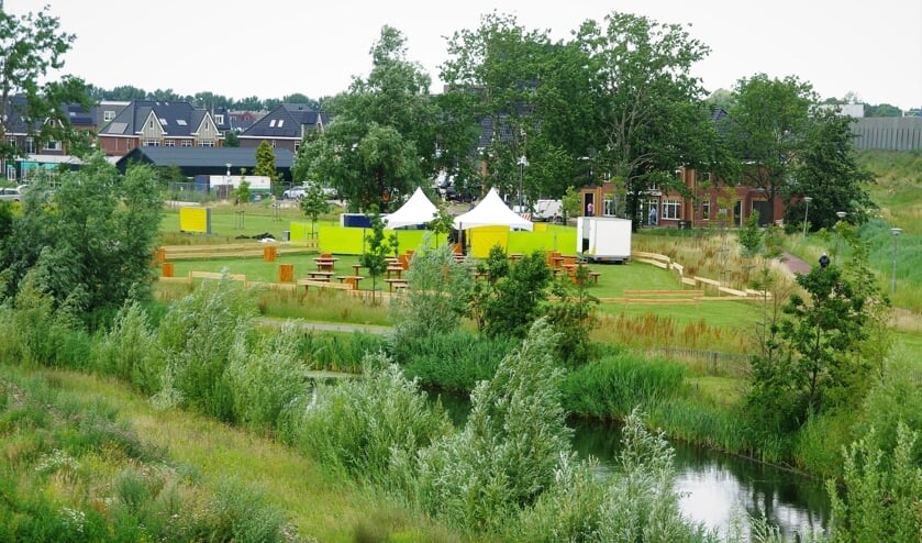 Het terras in Park Landskroon, vlakbij Corpus. | Foto Willemien Timmers