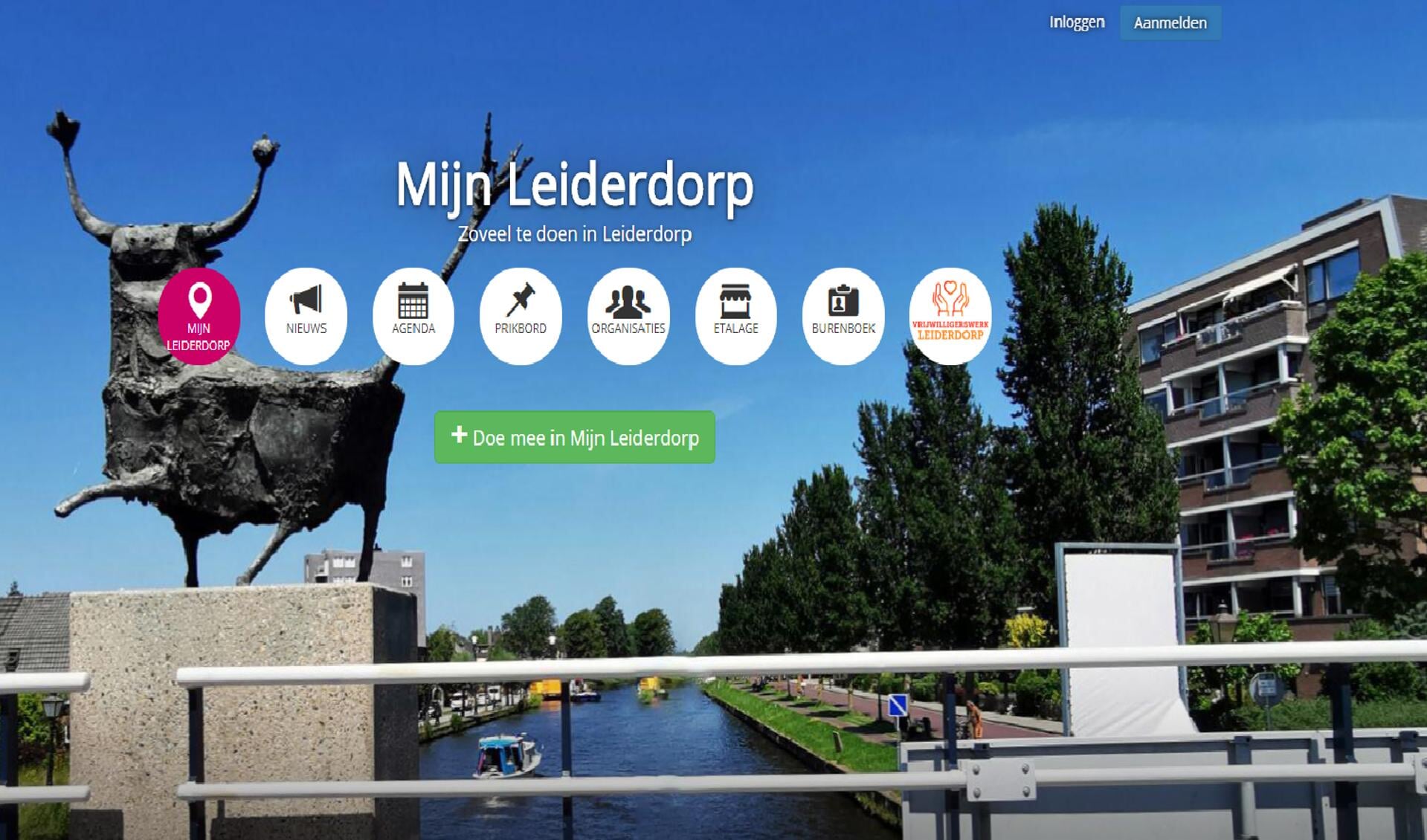 Op MijnLeiderdorp.nl kunnen bewoners en organisaties zichzelf presenteren, activiteiten delen en informatie uitwisselen.