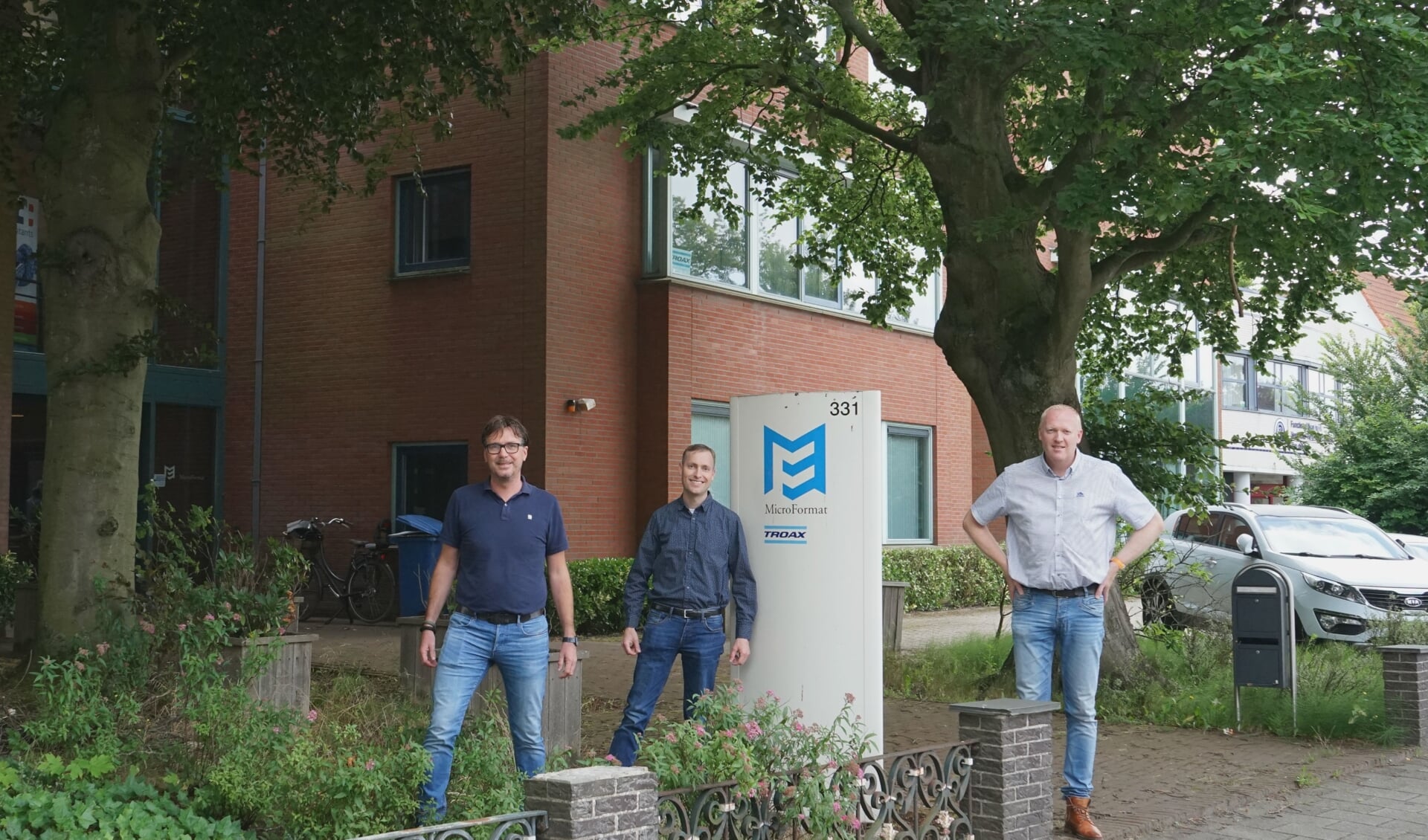 Emanuel van der Wiel, Joost Barda en Pascal Gabler zijn de nieuwe eigenaren van het Microformat-pand. Zij gaan er een bedrijfsverzamelpand van maken.