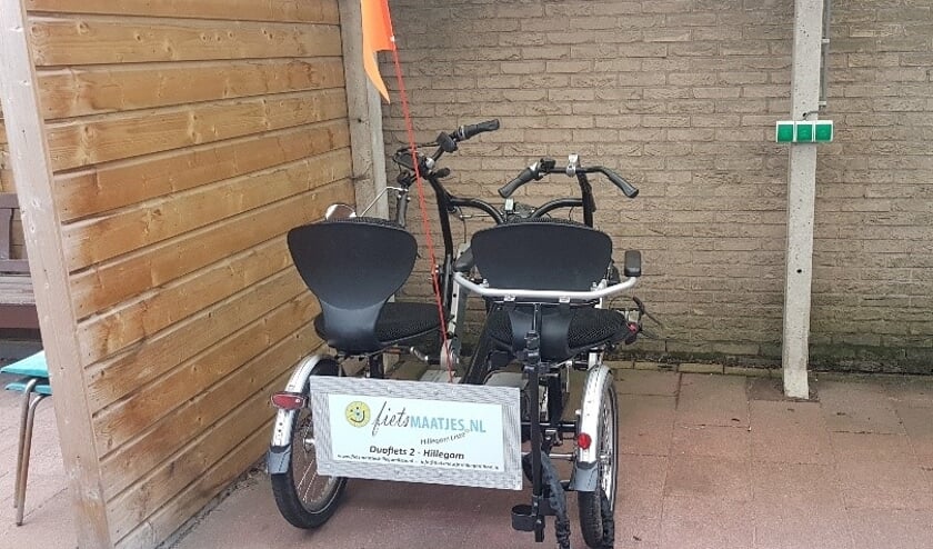 Voorbeeld van een stalling waar een duofiets kan staan. Fietsmaatjes is dringend op zoek naar soortgelijke ruimtes waar ze gratis gebruik van kunnen maken.