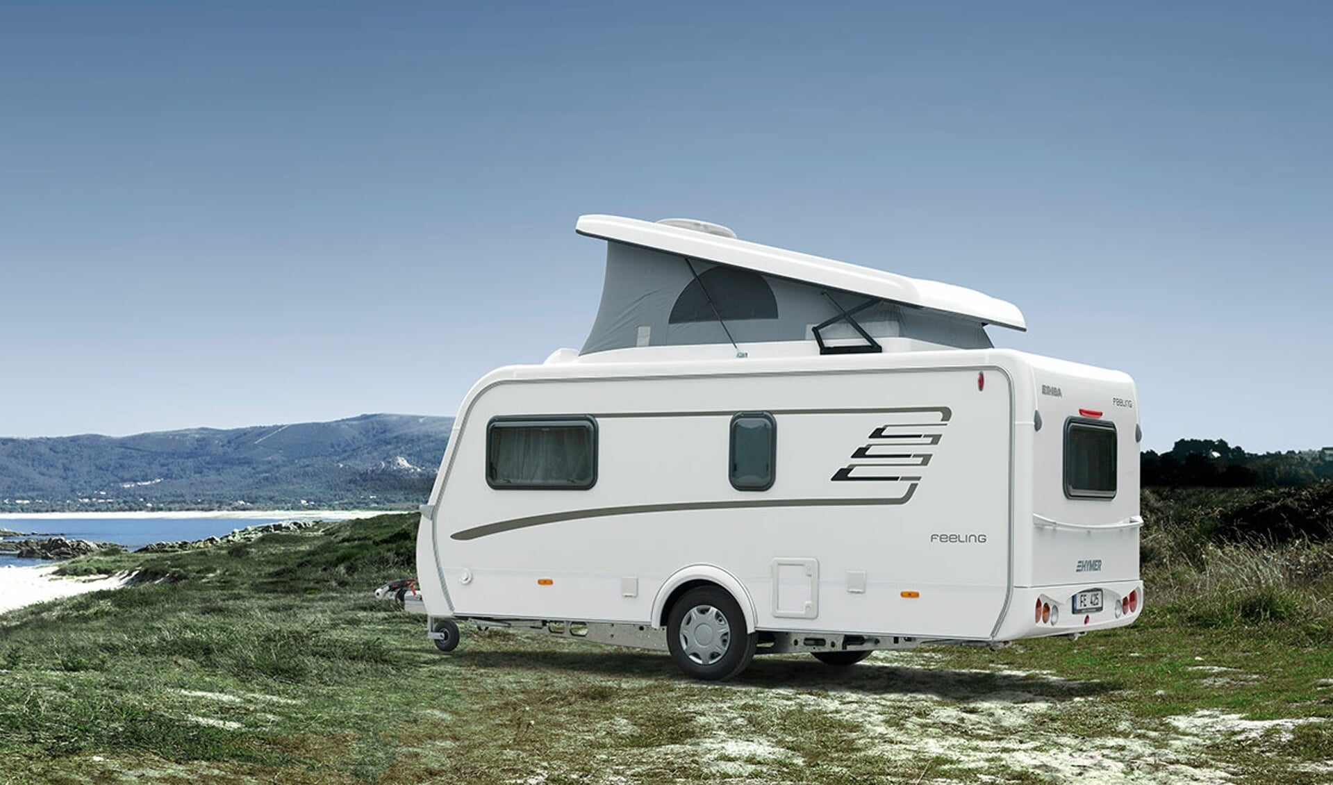 De Eriba Feeling caravan met extra slaapdak is bij uitstek geschikt voor jonge gezinnen.