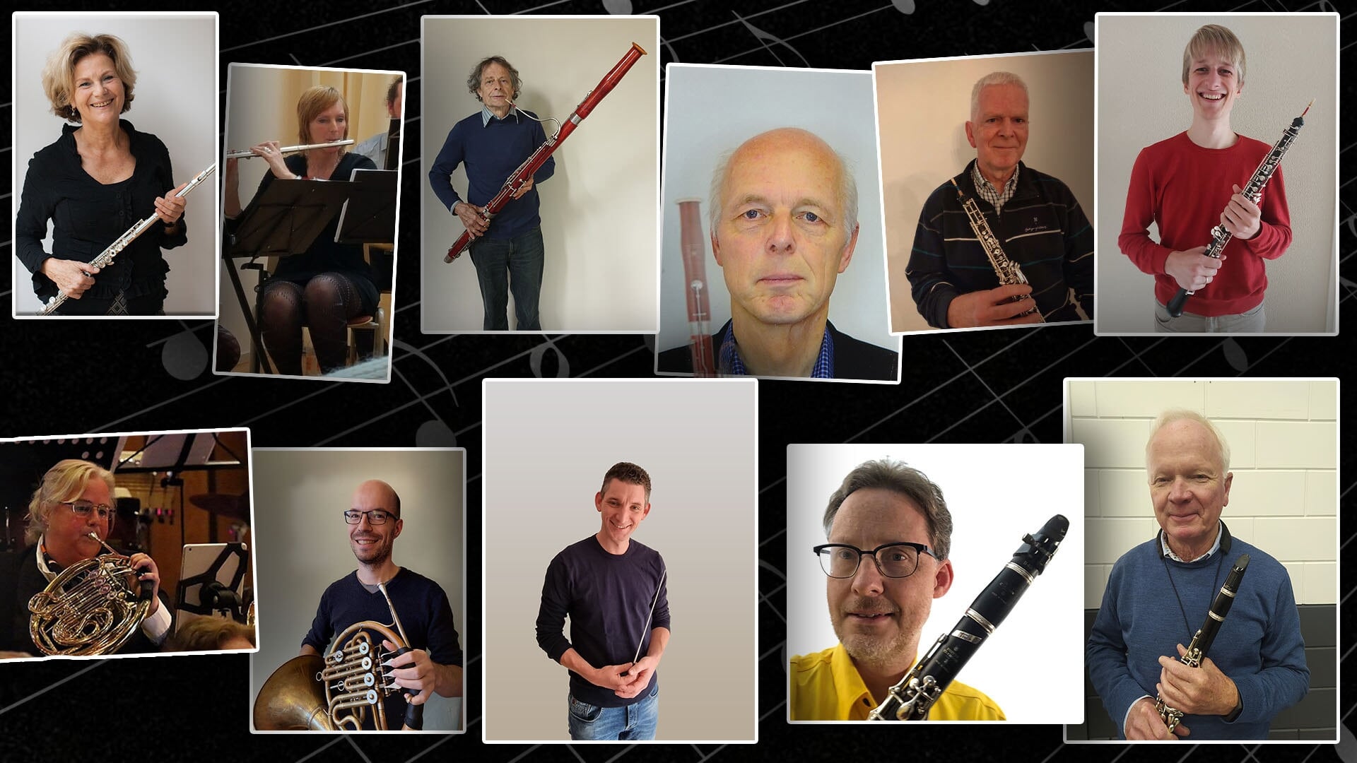 Blazersensemble Divertimento bestaat uit tien blazers op fluit, hobo, klarinet, hoorn en fagot.