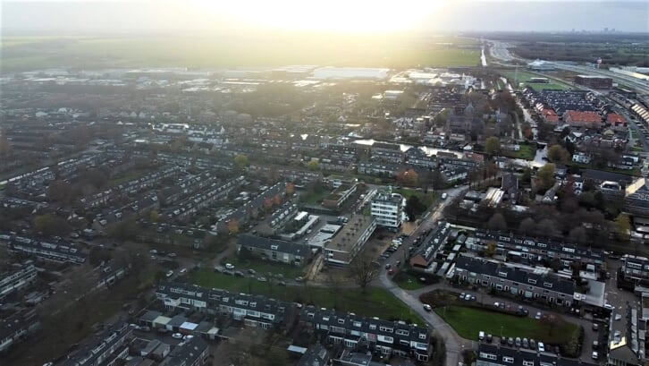 Een deel van de Oranjewijk en het Doeskwartier-West van bovenaf gezien. | Foto: WH/archief