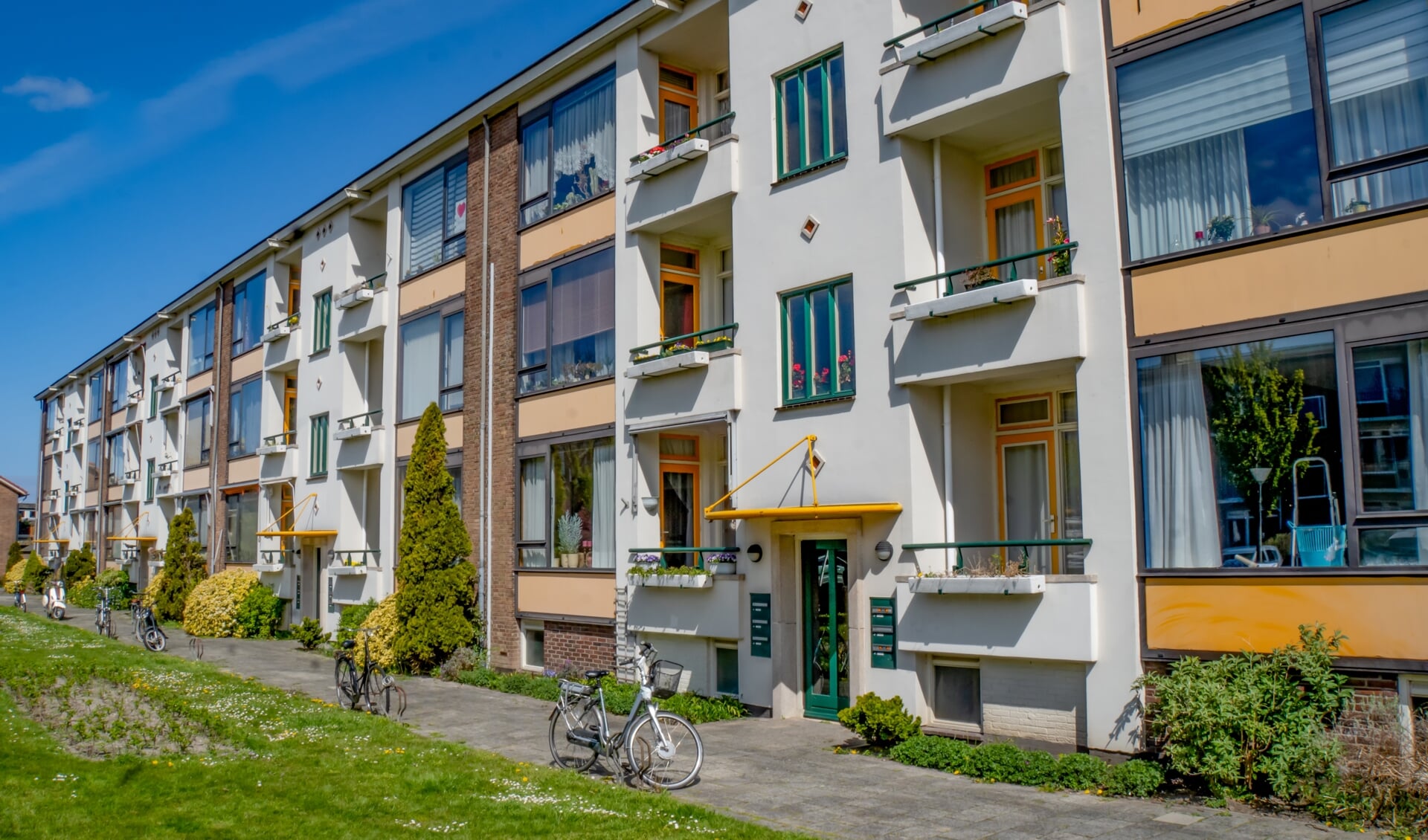 Appartementen van Rijnhart Wonen in de Leiderdorpse wijk Ouderzorg.