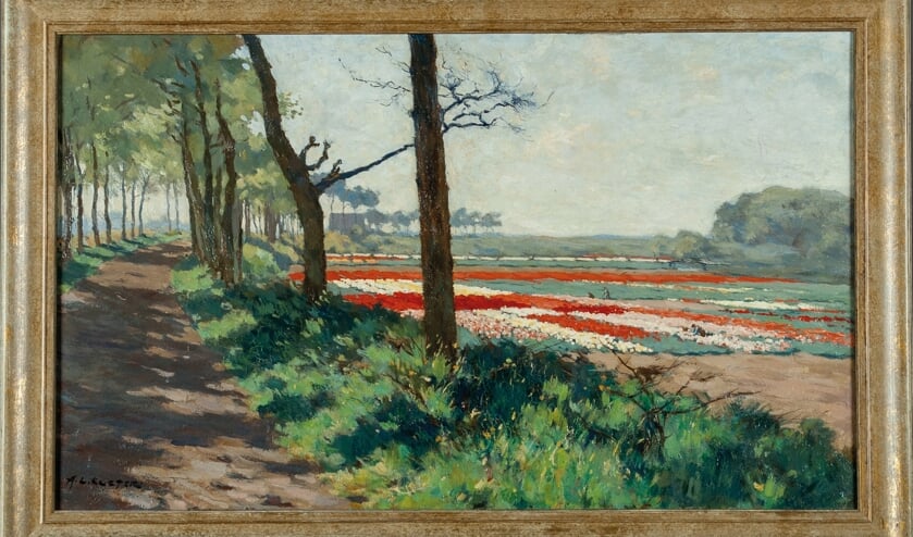 Anton Koster was een van de bekendste schilders van bollenvelden.
