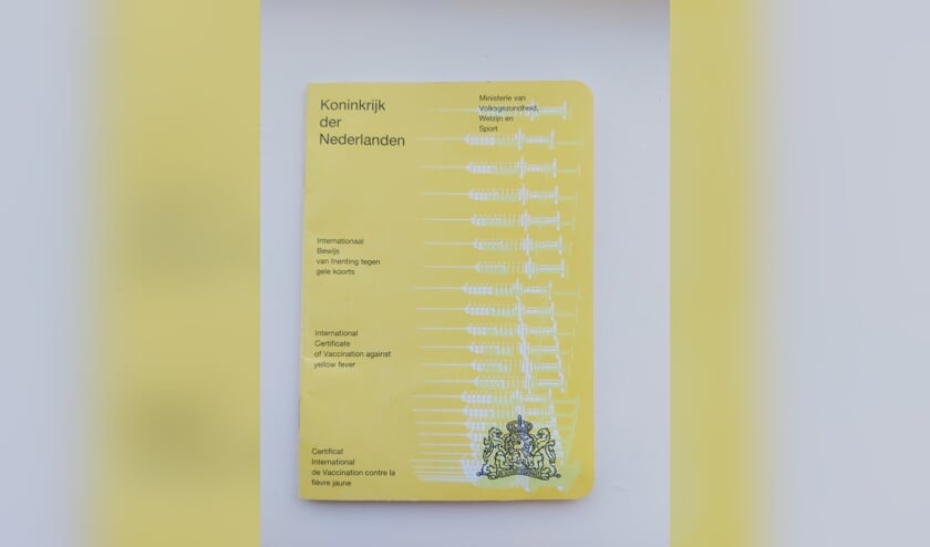 Het gele vaccinatieboekje.