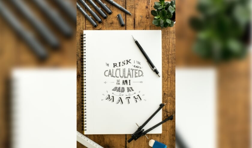 Een voorbeeld van handlettering, momenteel een erg populaire kunstvorm.