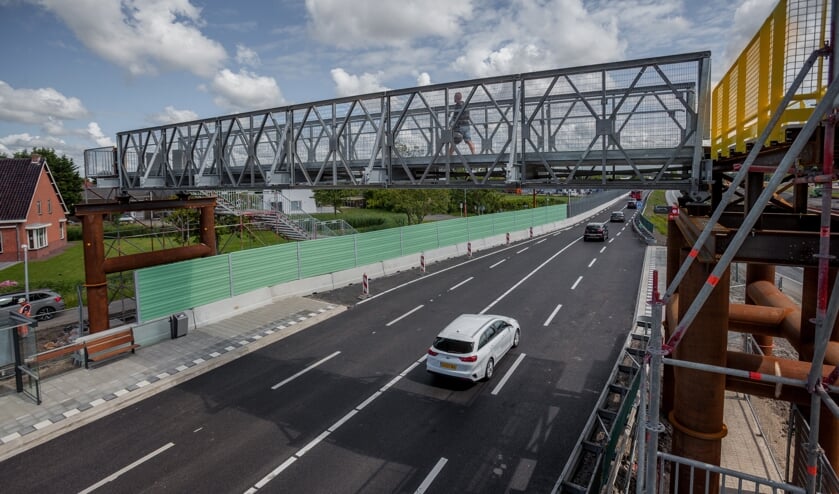 <p>De tijdelijke Tjalmaweg is sinds begin augustus in gebruik. | Foto: Adrie van Duijvenvoorde</p>