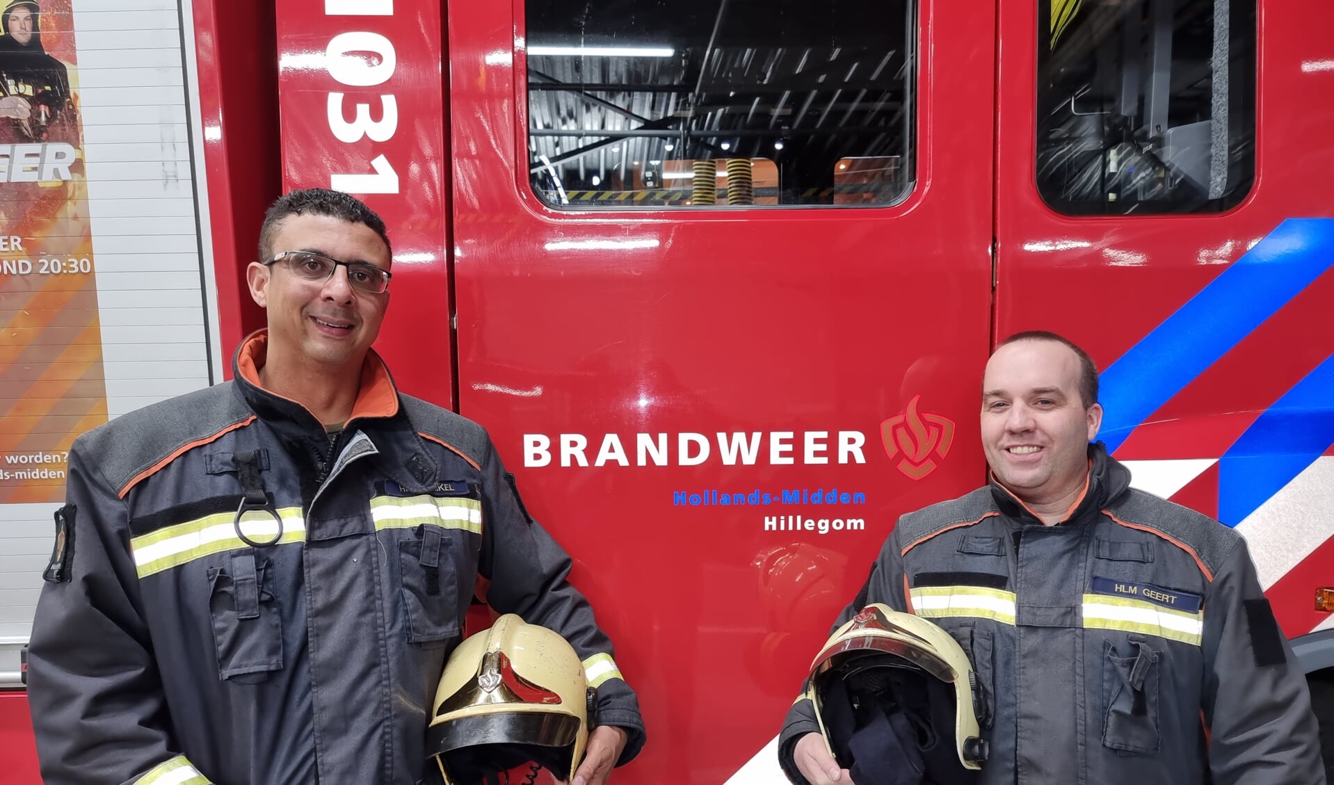 Maikel (links) en Geert nemen op de komende korpsavond nog uitgebreid afscheid van de brandweer.