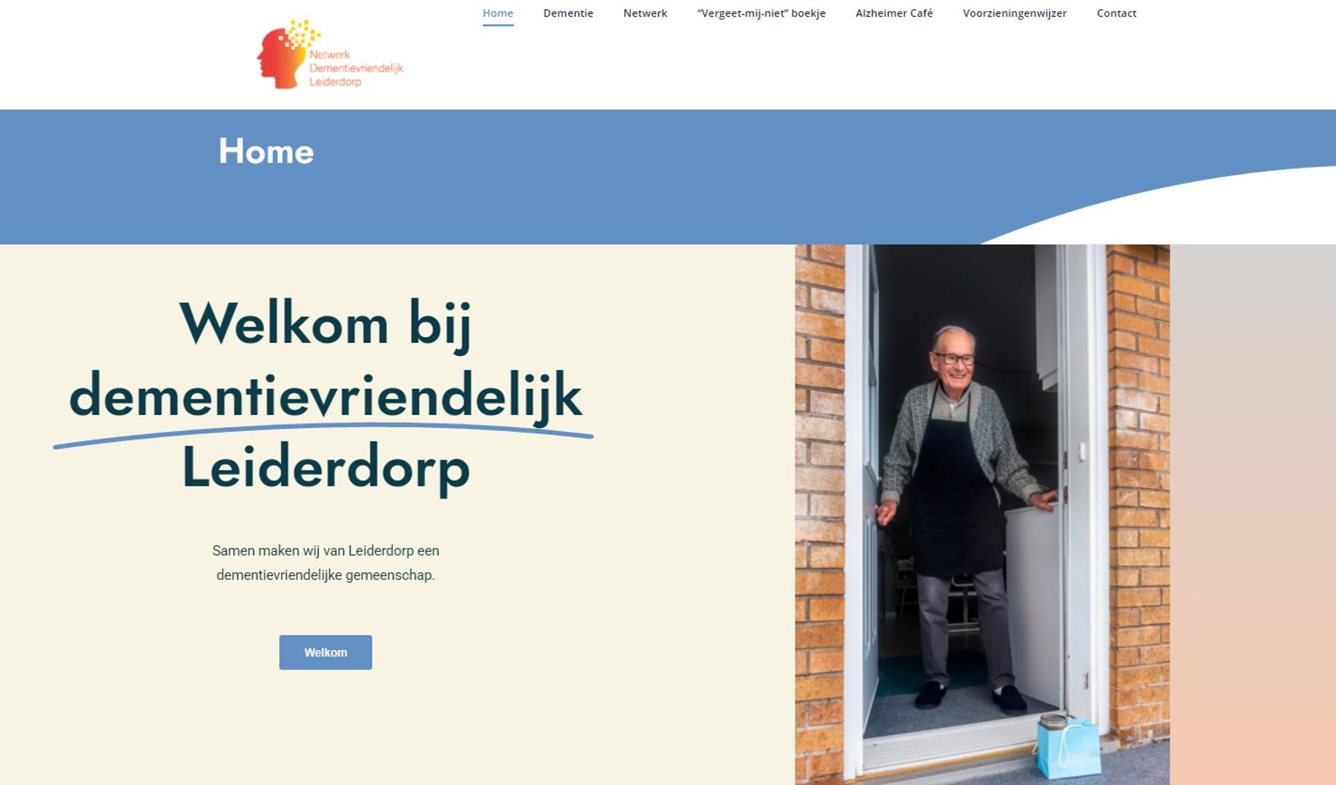 De website www.dementievriendelijkleiderdorp.nl is een informatiebron en wegwijzer ineen. 