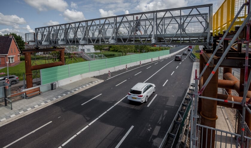 <p>De Tijdelijke Tjalmaweg is sinds begin augustus in gebruik. | Foto: Adrie van Duijvenvoorde</p>