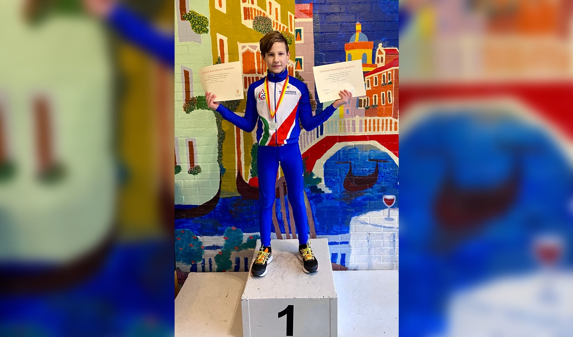 Vincent Meulmeester is districtskampioen geworden in de categorie jongens mini's.