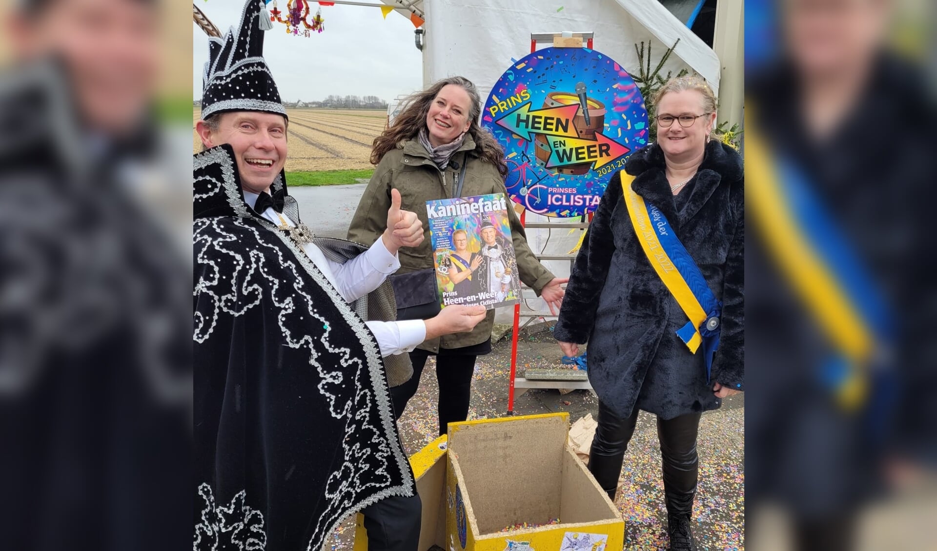 Vlnr: Prins Heen-en-Weer, bladmanager Conny vd Burg en Prinses Ciclysta. | Foto's: met dank aan Paul Jansen.