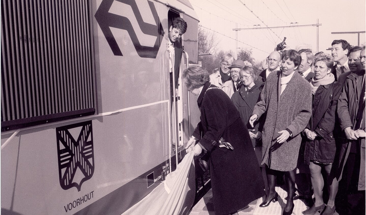 De naam van de NS-locomotief 1719 wordt onthuld. | Foto: pr.