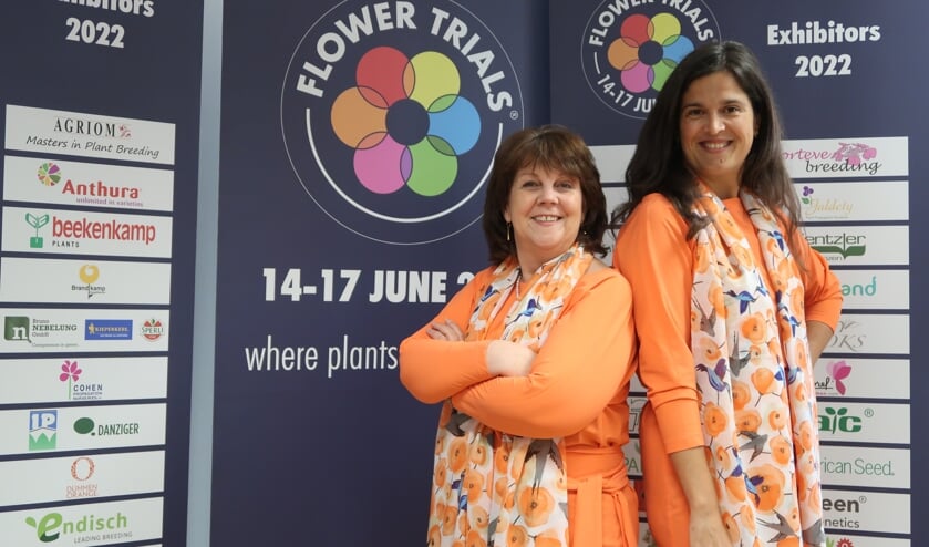 Ann Jennen en Sally van der Horst zien de Flower Trials weer stralend tegemoet.   