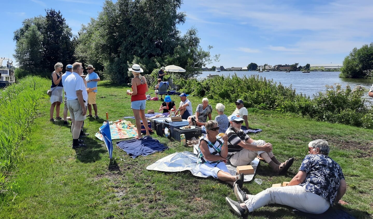 Een picknick was onderdeel van de zeer gewaardeerde verwenmiddag.