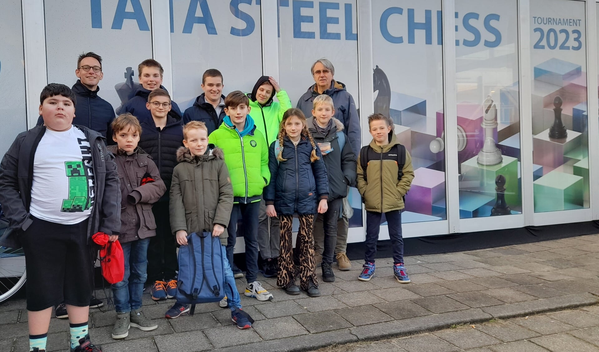 De Jeugdschakers van de Vrijpionnen bezoeken Tata Steel Chess