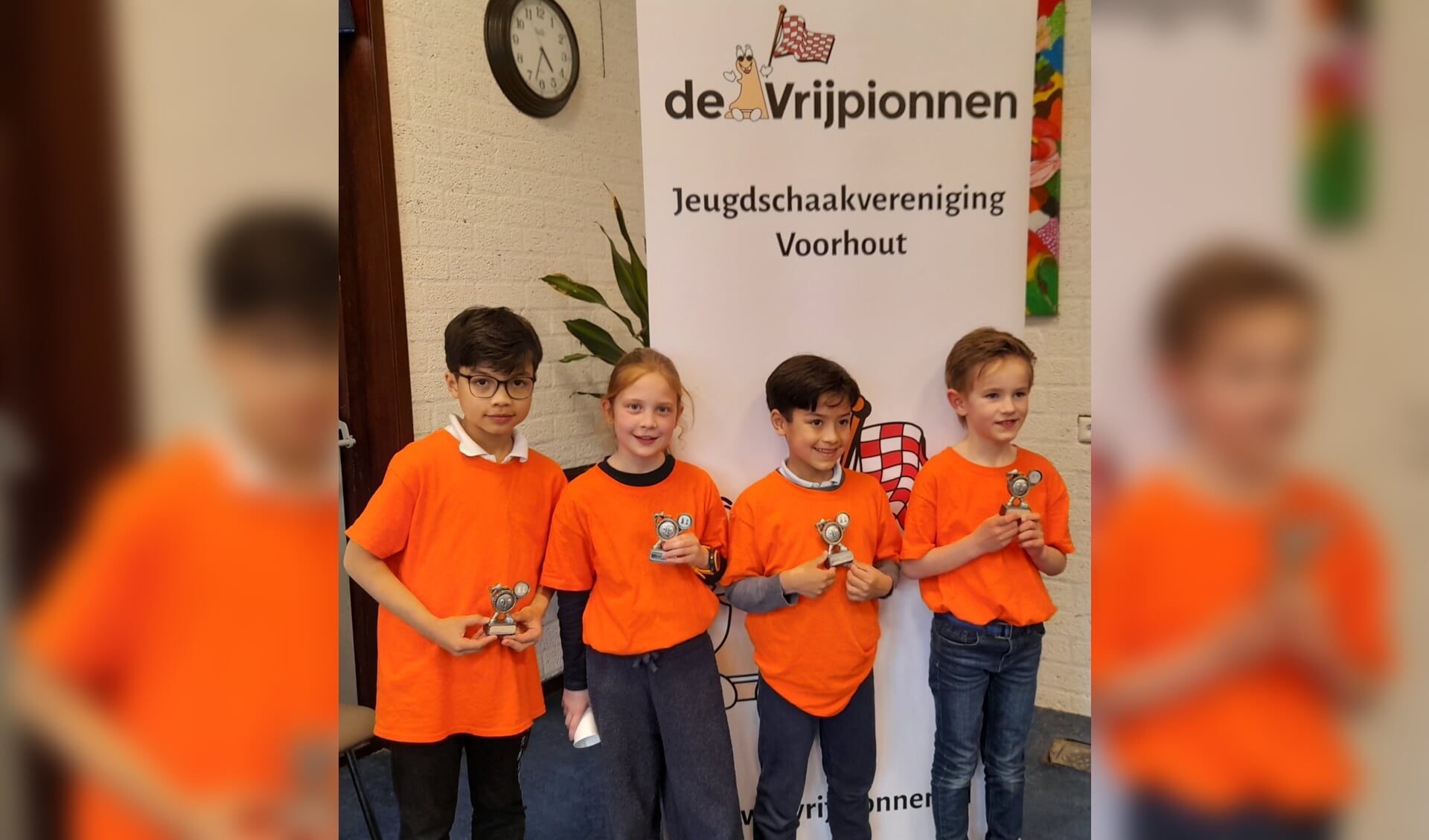 Thomas, Kaia, Karel en David) van basisschool De Regenboog uit Voorhout. | Foto: PR.