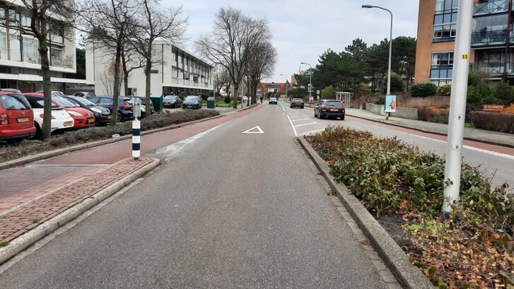 De Meeuwenlaan gaat een 30km/u weg worden met bredere fietsstroken. | Foto: SKvD