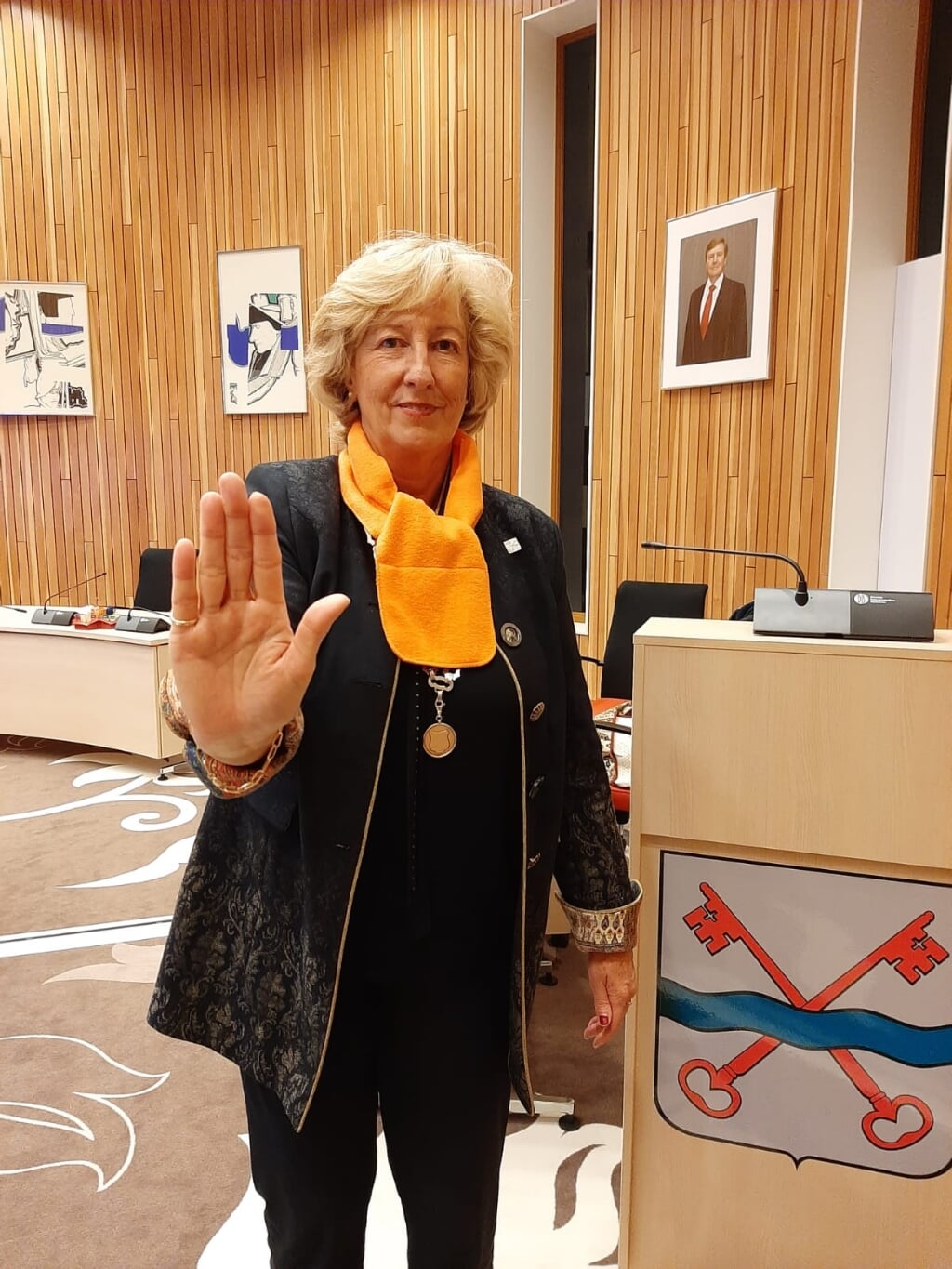 Ook burgemeester Laila Driessen doet mee aan de selfie campagne.