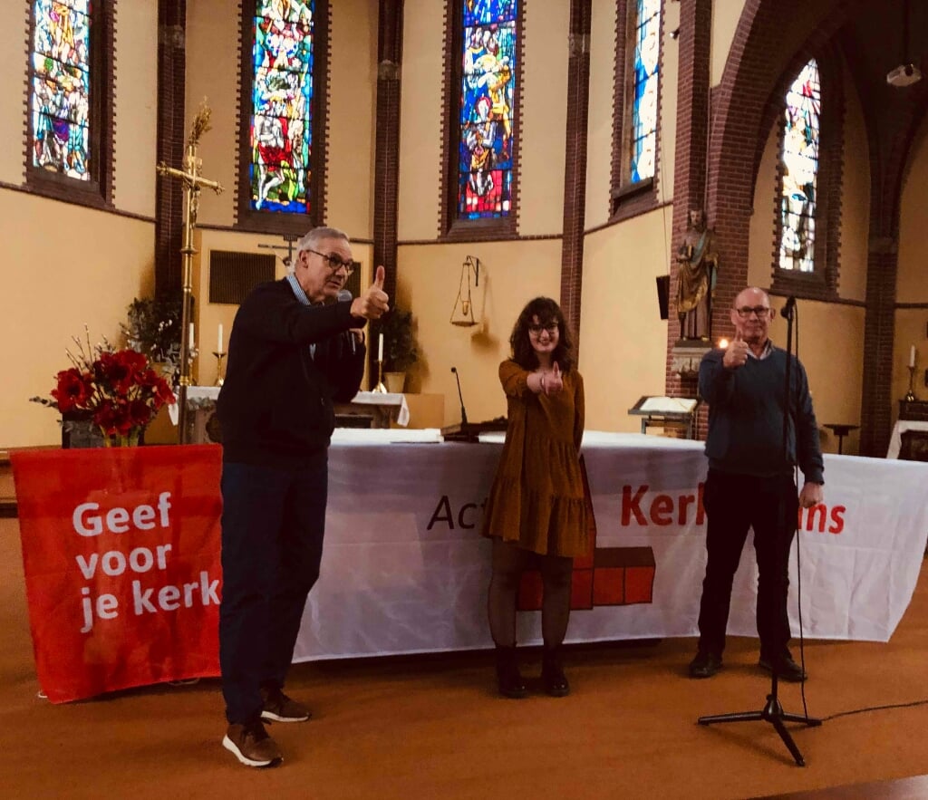 De actie Kerkbalans bij de r-k kerk Joannes de Doper. | Foto: Astrid van der Valk