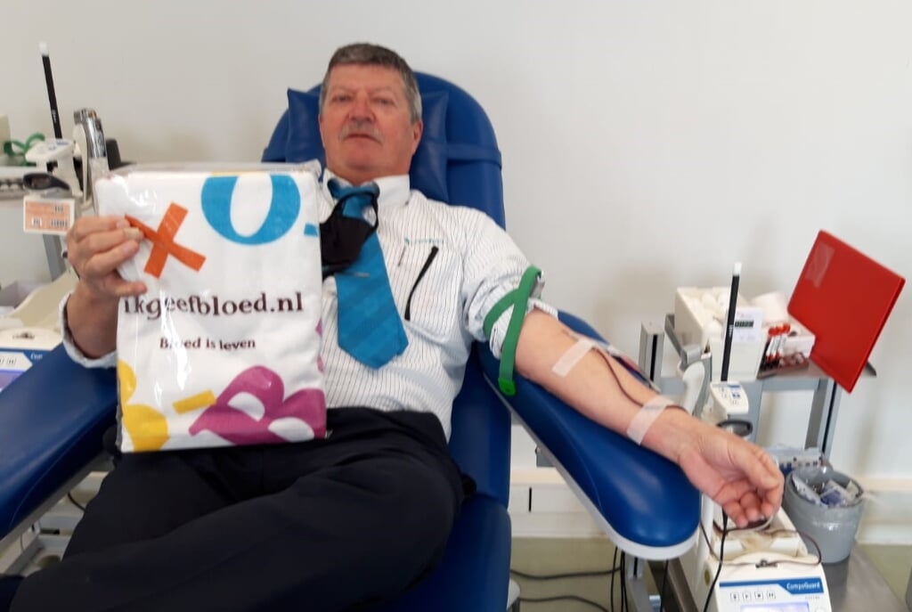 Leo Heemskerk doneerde vorige week voor de 120ste keer bloed bij Sanquin. | Foto: pr.
