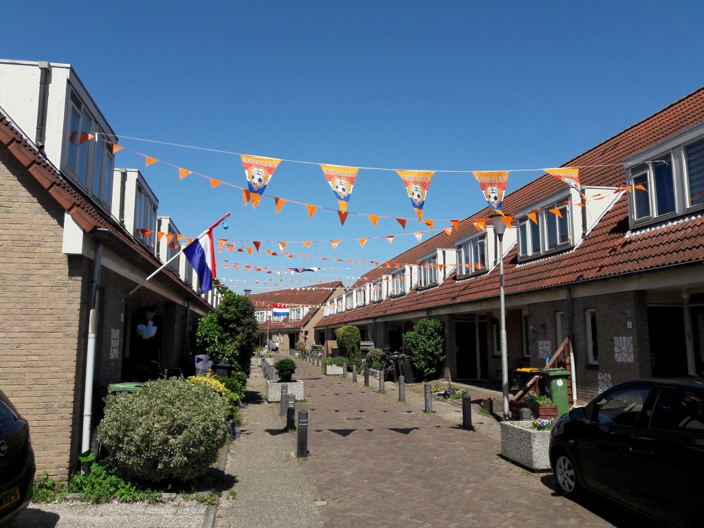 In de Landauer in Sassenheim kleurt de straat oranje. | Foto: MV
