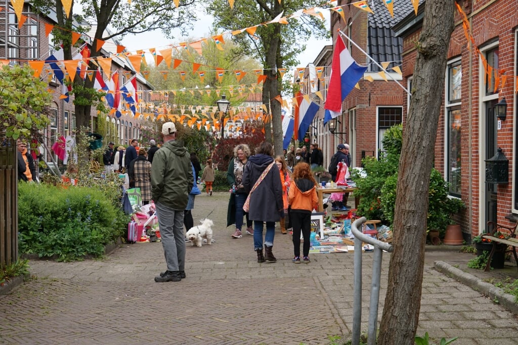 Volop vlaggen in de Dokter van Rhijnstraat. | Foto: C.v.d.L.