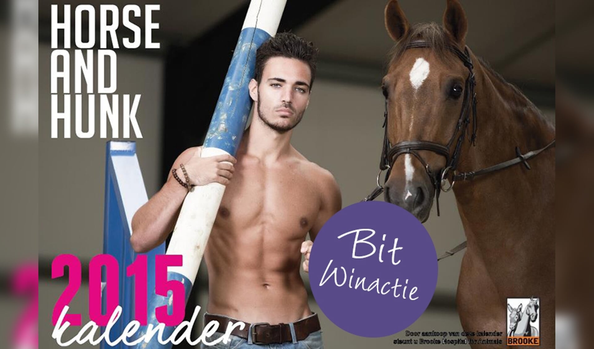 Horse and Hunk kalender 2015, bit, bit magazine, bit-winactie, brooke hospital for animals
