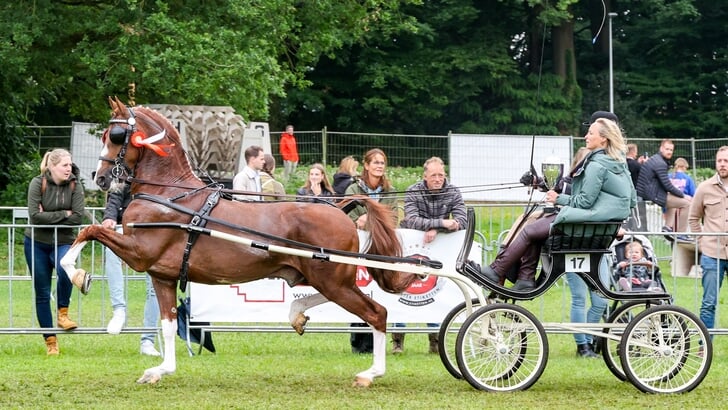 Prinses Margarita reed met Palladium en Lambertus Huckriede de ereronde mee.