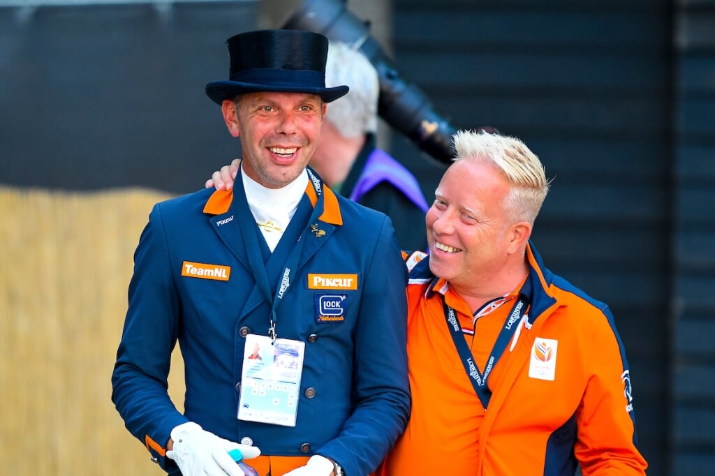 Maarten van der Heijden met Hans Peter Minderhoud op het EK in 2019
