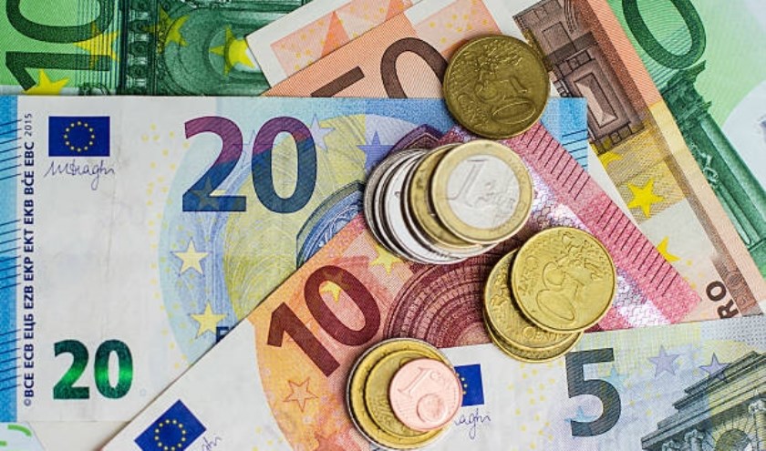 euro bills and coins - cash money