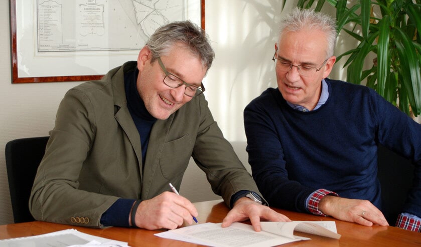 Bouke Haspels (r) en Remco Voorn kijken uit naar een succesvolle samenwerking
