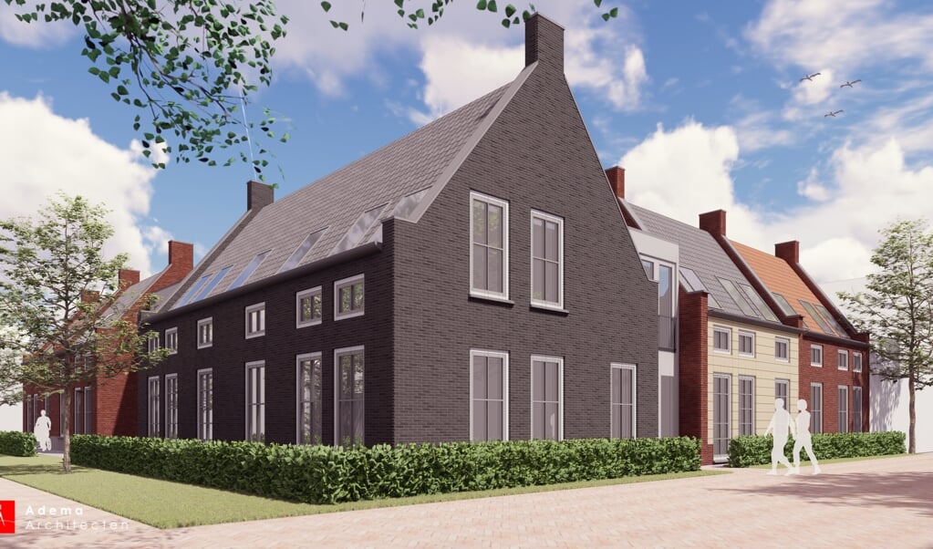 Eerste tekeningen van de nieuwe woningen in Buitenpost
