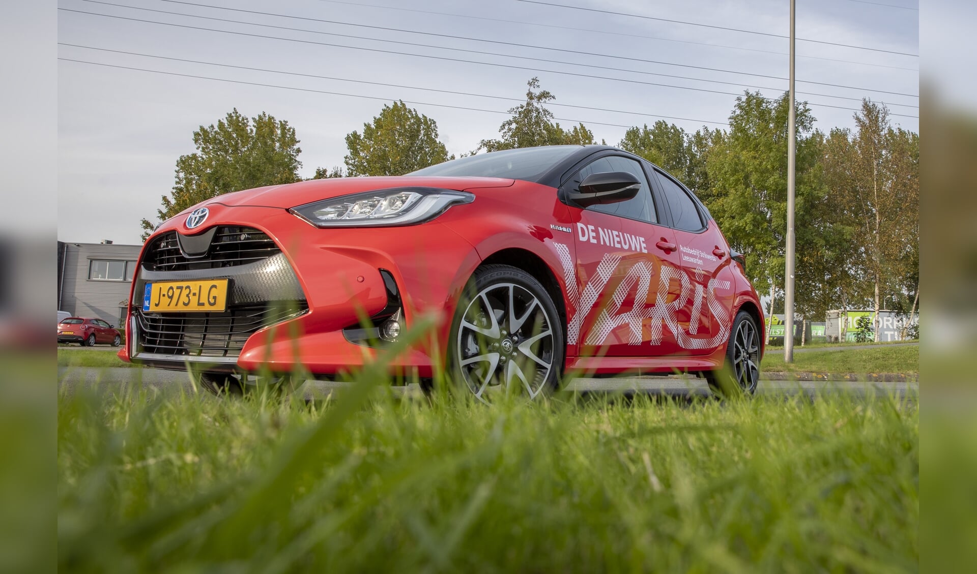 Eén van de deelnemende auto's van de Autotestdag: de nieuwe Toyota Yaris, beschikbaar gesteld door Autobedrijf Strikwerda