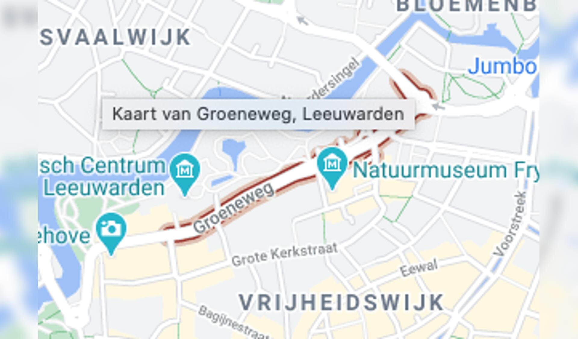 De Groeneweg in Leeuwarden.