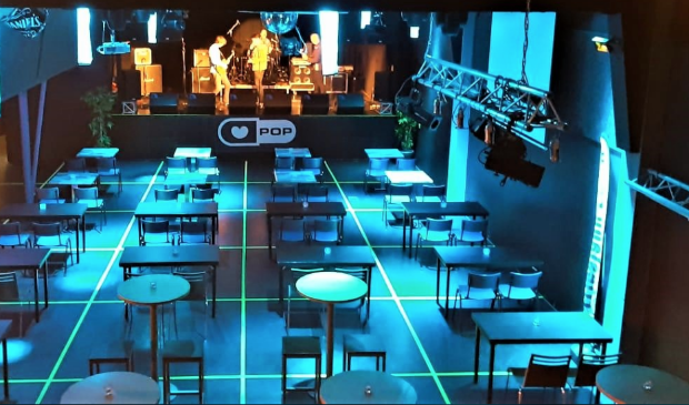 De coronaproof setting in beeld.