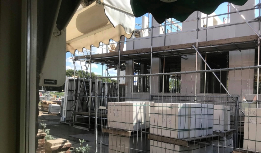 Het uitzicht vanuit de pizzeria