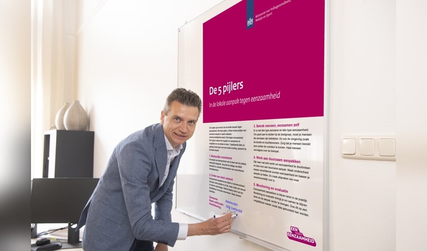 In de coronatijd met een digitale handtekening onderschrijft Jelle Zoetendal de 5 pijlers van de aanpak Een tegen Eenzaamheid.