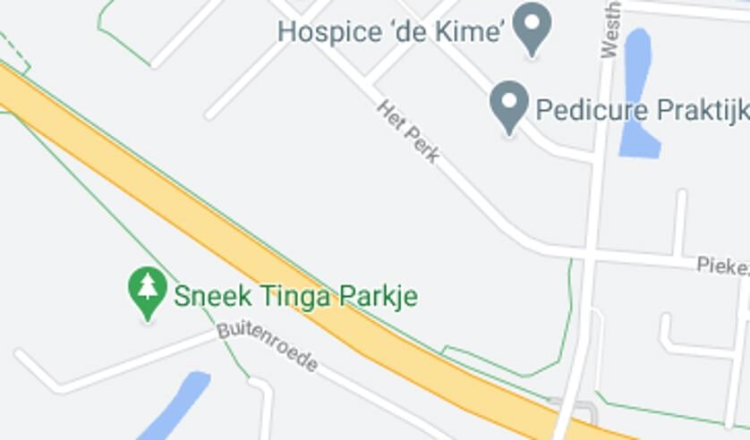 Het nieuwbouwplan betreft globaal het gebied onder de huidige straatnaam Het Perk en de gele weg: stadsrondweg N7.