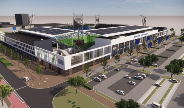 <p>Het aangepaste ontwerp van het nieuwe Cambuur Stadion.&nbsp;</p> 