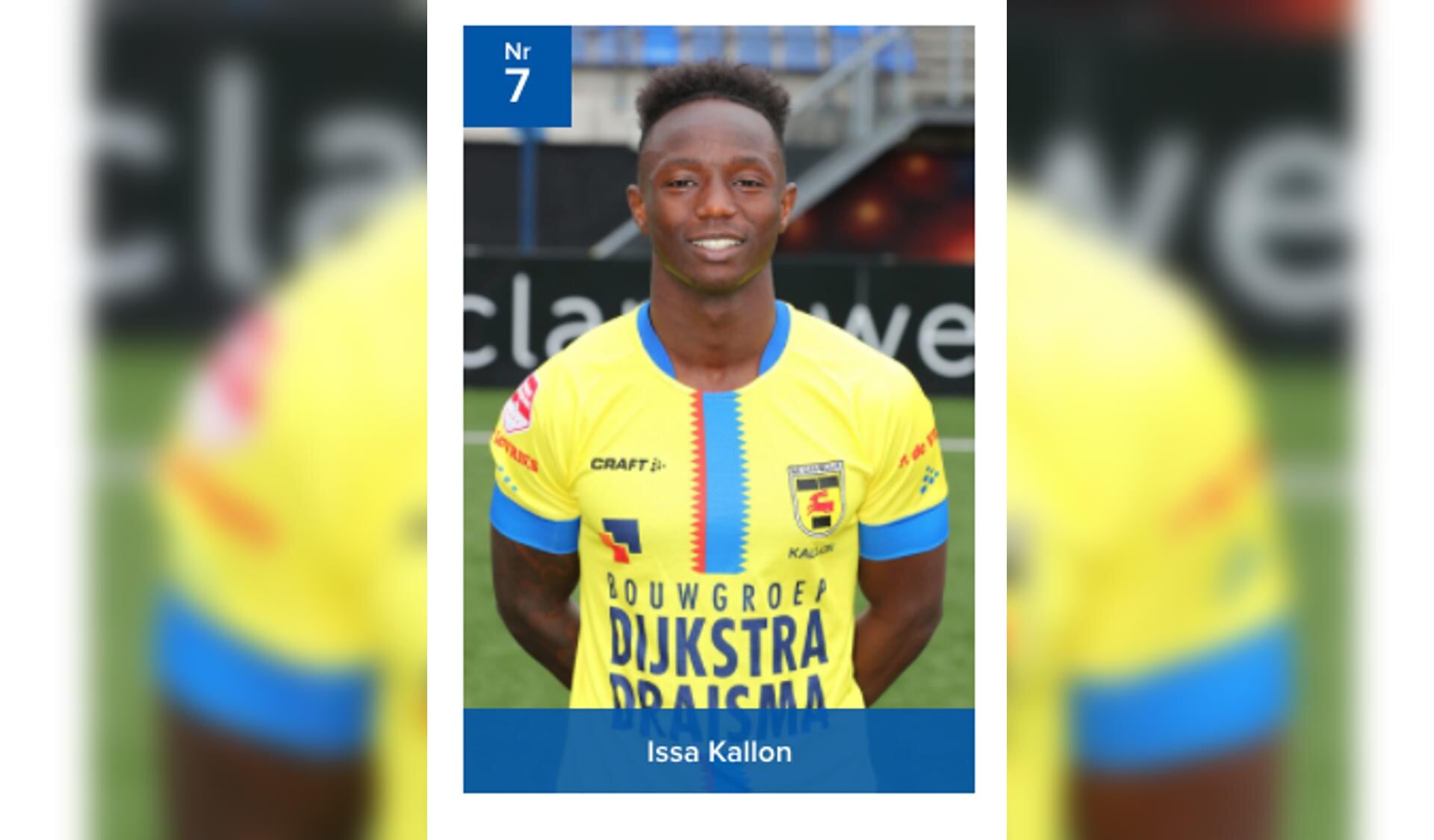 Issa Kallon, de maker van de 1-3 voor Cambuur in het duel met Jong FC Utrecht.