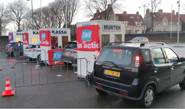 Voorbeeld van een hedendaagse staakstraat, van de Metalektro in dit geval voor een betere cao.