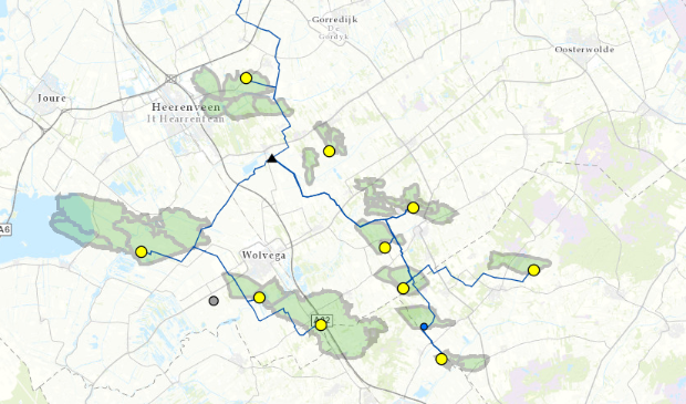 <p>De gaswinningsvelden van Vermilion Energy rond Heerenveen, Gorredijk, Wolvega en Vinkega.</p>