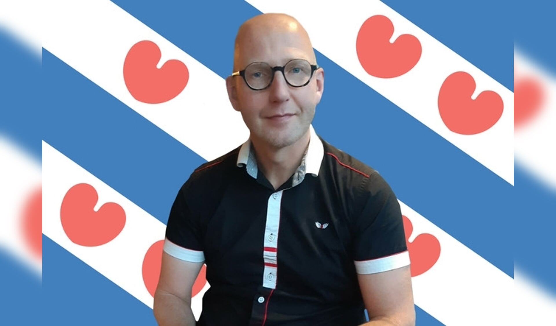 Kolumnist Johan Vogelzang, mei syn kolumn oer Fryslân.