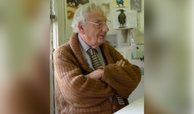 Jentsje Popma, de 99-jarige veelzijdig kunstenaar.